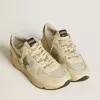 Herren-Laufsohle LTD aus Nylon und Nappa mit Nubuk-Stern und Fersenlasche
