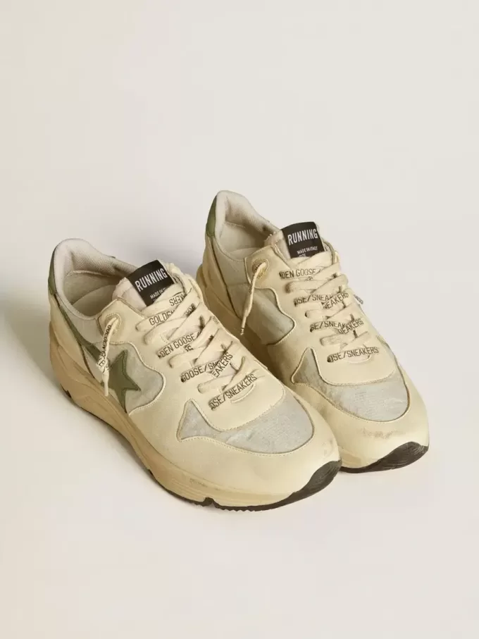 Herren-Laufsohle LTD aus Nylon und Nappa mit Nubuk-Stern und Fersenlasche
