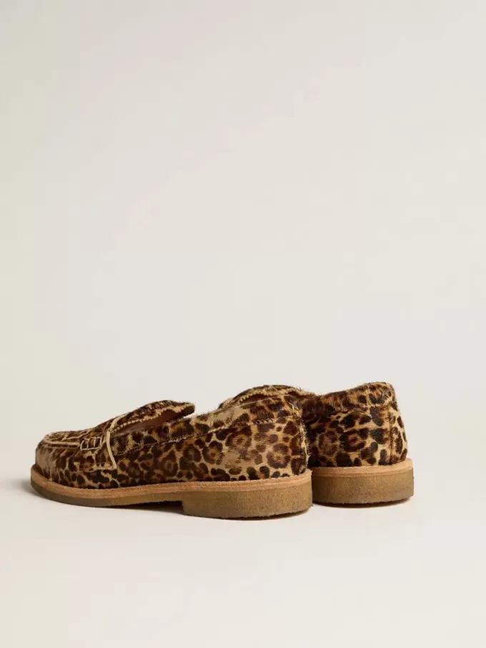 Herren-Loafer Jerry aus Ponyfell mit Leopardenmuster Herren-Loafer Jerry aus Ponyfell mit Leopardenmuster