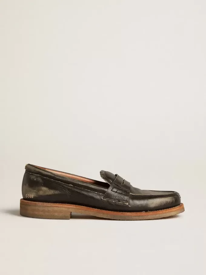 Herren-Loafer Jerry aus schwarzem Leder Herren-Loafer Jerry aus schwarzem Leder
