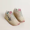 Herren-Marathon mit beigem Nylon-Obermaterial und grauem Stern Herren-Marathon mit beigem Nylon-Obermaterial und grauem Stern