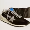 Herren-Marathon mit schwarzem Ripstop-Nylon-Obermaterial und silbernem Stern Herren-Marathon mit schwarzem Ripstop-Nylon-Obermaterial und silbernem Stern