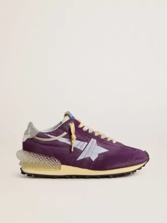 Herren-Marathon mit violettem Nylon-Obermaterial und weißem Stern