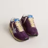Herren-Marathon mit violettem Nylon-Obermaterial und weißem Stern Herren-Marathon mit violettem Nylon-Obermaterial und weißem Stern