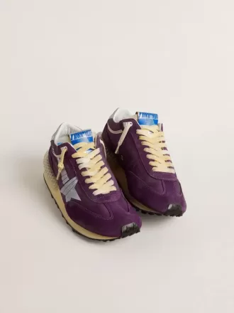 Herren-Marathon mit violettem Nylon-Obermaterial und weißem Stern