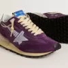Herren-Marathon mit violettem Nylon-Obermaterial und weißem Stern Herren-Marathon mit violettem Nylon-Obermaterial und weißem Stern