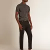 Herren-Polohemd mit kurzen Ärmeln aus grauer Merinowolle Herren-Polohemd mit kurzen Ärmeln aus grauer Merinowolle