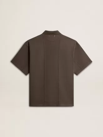 Herren-Poloshirt aus Baumwolle in Anthrazitgrau mit Stickerei Herren-Poloshirt aus Baumwolle in Anthrazitgrau mit Stickerei