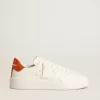 Herren-Purestar mit weißem Lederstern und orangefarbener Fersenlasche Herren-Purestar mit weißem Lederstern und orangefarbener Fersenlasche