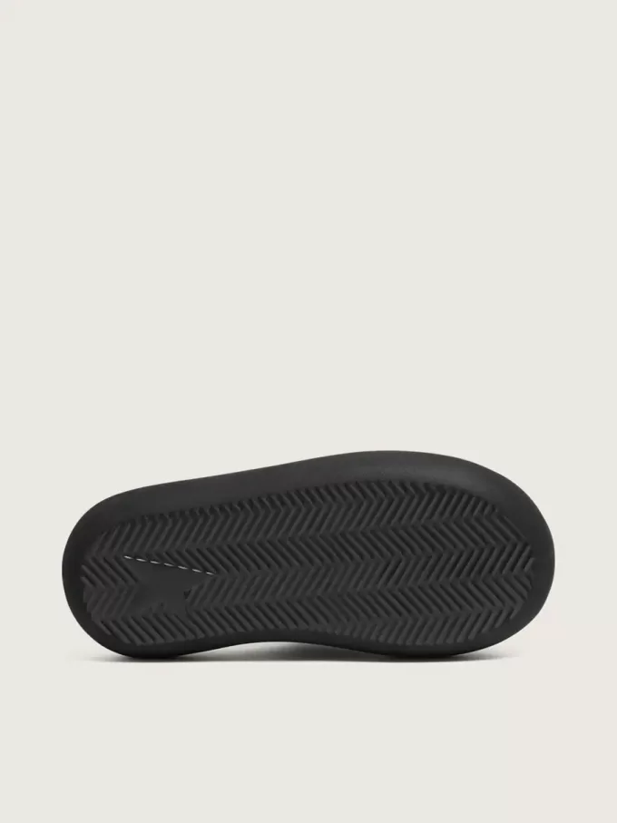Herren-Slip-Ons Space-Star Slide aus schwarzem Leder Herren-Slip-Ons Space-Star Slide aus schwarzem Leder