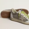 Herren-Sneaker „Ball Star” aus grauem Wildleder mit altrosa Wildlederstern und beigem Lederabsatz