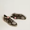 Herren-Sneaker „Ball Star” aus Leder mit Elefantenprint und schwarzem Lederstern