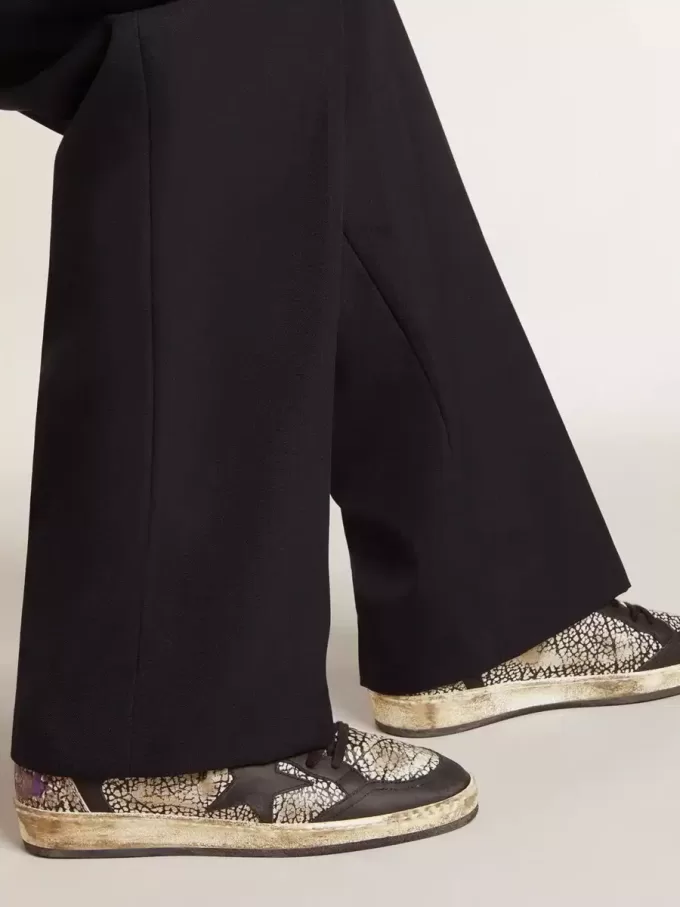 Herren-Sneaker „Ball Star” aus Leder mit Elefantenprint und schwarzem Lederstern