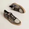 Herren-Sneaker „Ball Star” aus Nubuk und Wildleder mit goldfarbenem Metallic-Stern
