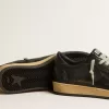 Herren-Sneaker „Ball Star” aus schwarzem Nappaleder mit Stern aus Wildleder und Fersenlasche aus Nappaleder