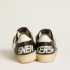 Herren-Sneaker „Ball Star” aus schwarzem Nappaleder mit weißem Lederstern und Fersenlasche