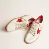Herren-Sneaker „Ball Star” aus weißem Leder