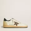 Herren-Sneaker Ball Star LTD mit Mesh-Stern und mitternachtsblauem Leder-Fersenriemen