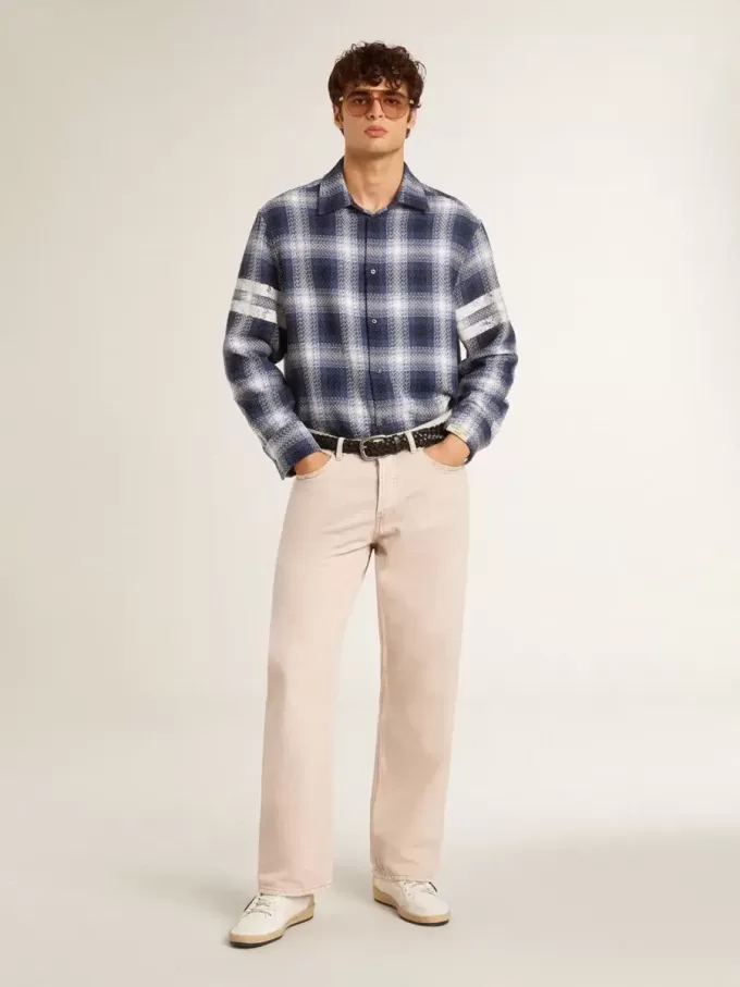 Herren-Sneaker Ball Star LTD mit Mesh-Stern und mitternachtsblauem Leder-Fersenriemen