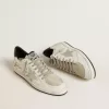 Herren-Sneaker „Ball Star LTD” mit Stern aus Wildleder und Fersenlasche aus strukturiertem Leder