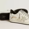 Herren-Sneaker „Ball Star LTD” mit Stern aus Wildleder und Fersenlasche aus strukturiertem Leder