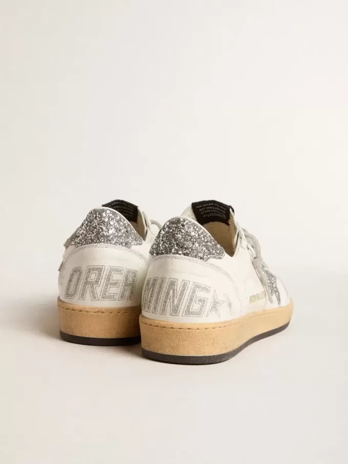 Herren-Sneaker „Ball Star Wishes” aus Nappaleder mit Glitzerstern und Fersenlasche