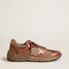 Herren-Sneaker Dad-Star aus Nubukleder mit goldenem Lederstern und Fersenlasche aus Wildleder