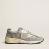 Herren-Sneaker Dad-Star aus Wildleder und Mesh mit weißem Lederstern und Fersenlasche Herren-Sneaker Dad-Star aus Wildleder und Mesh mit weißem Lederstern und Fersenlasche
