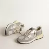 Herren-Sneaker Dad-Star aus Wildleder und Mesh mit weißem Lederstern und Fersenlasche Herren-Sneaker Dad-Star aus Wildleder und Mesh mit weißem Lederstern und Fersenlasche