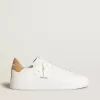 Herren-Sneaker Purestar mit Lederstern und Fersenlasche aus Leder mit Krokodilprägung