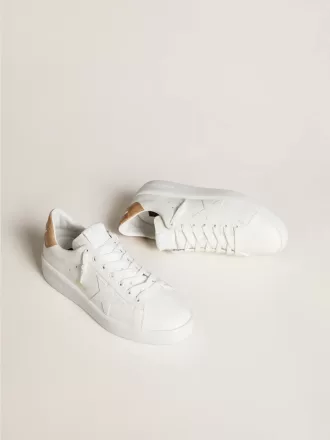 Herren-Sneaker Purestar mit Lederstern und Fersenlasche aus Leder mit Krokodilprägung