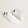 Herren-Sneaker Purestar mit weißem Lederstern und burgunderrotem Fersenriemen aus Leder mit Krokodilprägung Herren-Sneaker Purestar mit weißem Lederstern und burgunderrotem Fersenriemen aus Leder mit Krokodilprägung