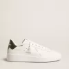 Herren-Sneaker Purestar mit weißem Lederstern und dunkelgrüner Fersenlasche Herren-Sneaker Purestar mit weißem Lederstern und dunkelgrüner Fersenlasche