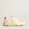 Herren-Sneaker „Running Sole” aus Nappaleder mit beigem Lederstern und roter Fersenlasche Herren-Sneaker „Running Sole” aus Nappaleder mit beigem Lederstern und roter Fersenlasche