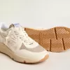Herren-Sneaker „Running Sole” aus Nappaleder mit beigem Lederstern und roter Fersenlasche Herren-Sneaker „Running Sole” aus Nappaleder mit beigem Lederstern und roter Fersenlasche
