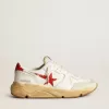 Herren-Sneaker „Running Sole” mit Lederstern und Fersenlasche mit rotem Aufdruck Herren-Sneaker „Running Sole” mit Lederstern und Fersenlasche mit rotem Aufdruck