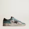 Herren-Sneaker Stardan aus Distressed-Mesh und petrolfarbenem Obermaterial