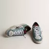 Herren-Sneaker Stardan aus Distressed-Mesh und petrolfarbenem Obermaterial