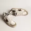 Herren-Sneaker „Stardan” aus Nappa- und Ponyfell mit braunem Wildlederstern