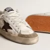 Herren-Sneaker „Stardan” aus Nappa- und Ponyfell mit braunem Wildlederstern