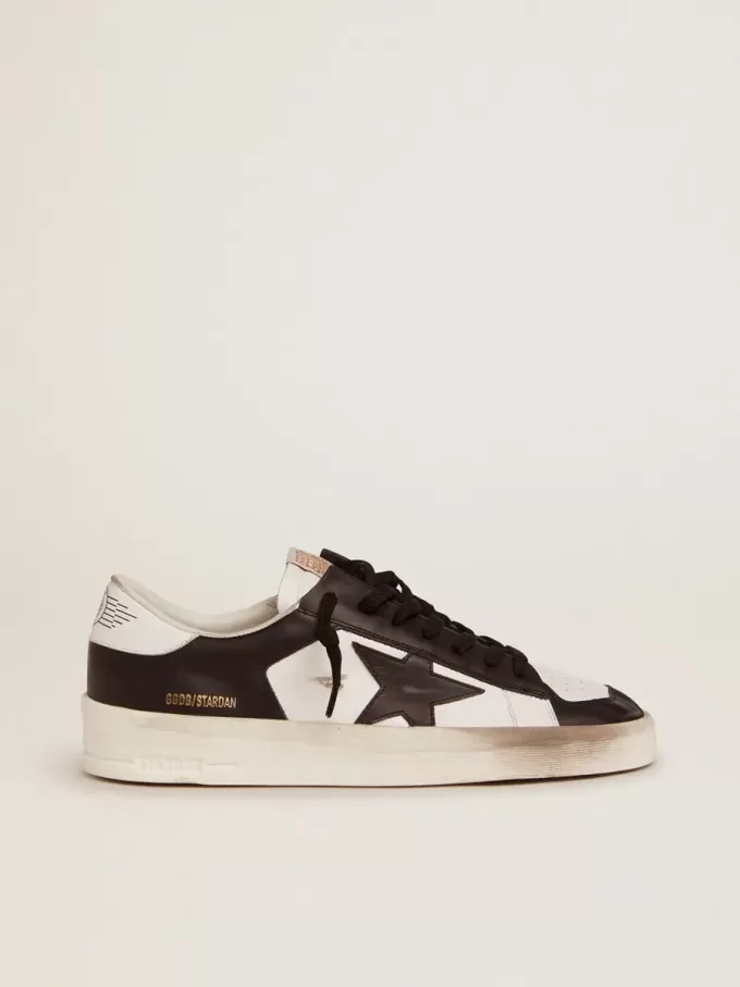 Herren-Sneaker Stardan aus weißem und schwarzem Leder Herren-Sneaker Stardan aus weißem und schwarzem Leder