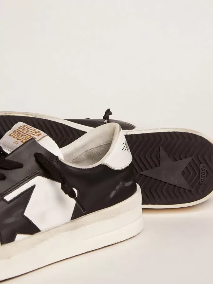 Herren-Sneaker Stardan aus weißem und schwarzem Leder Herren-Sneaker Stardan aus weißem und schwarzem Leder