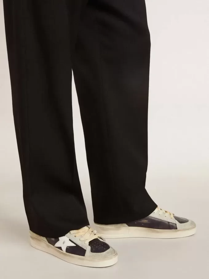 Herren-Sneaker „Stardan” aus Wildleder und Leder mit Lederstern und metallischer Fersenlasche