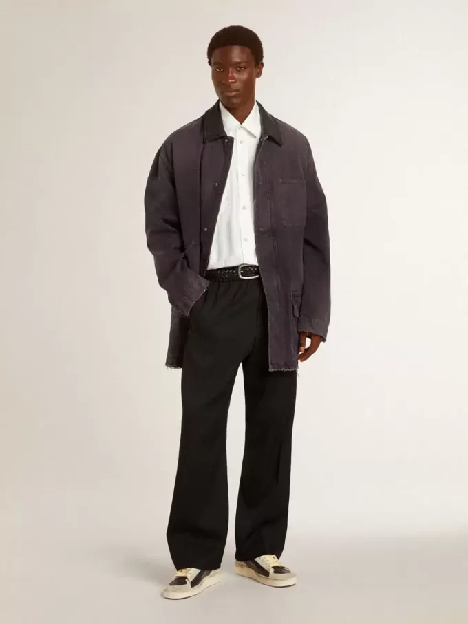 Herren-Sneaker „Stardan” aus Wildleder und Leder mit Lederstern und metallischer Fersenlasche