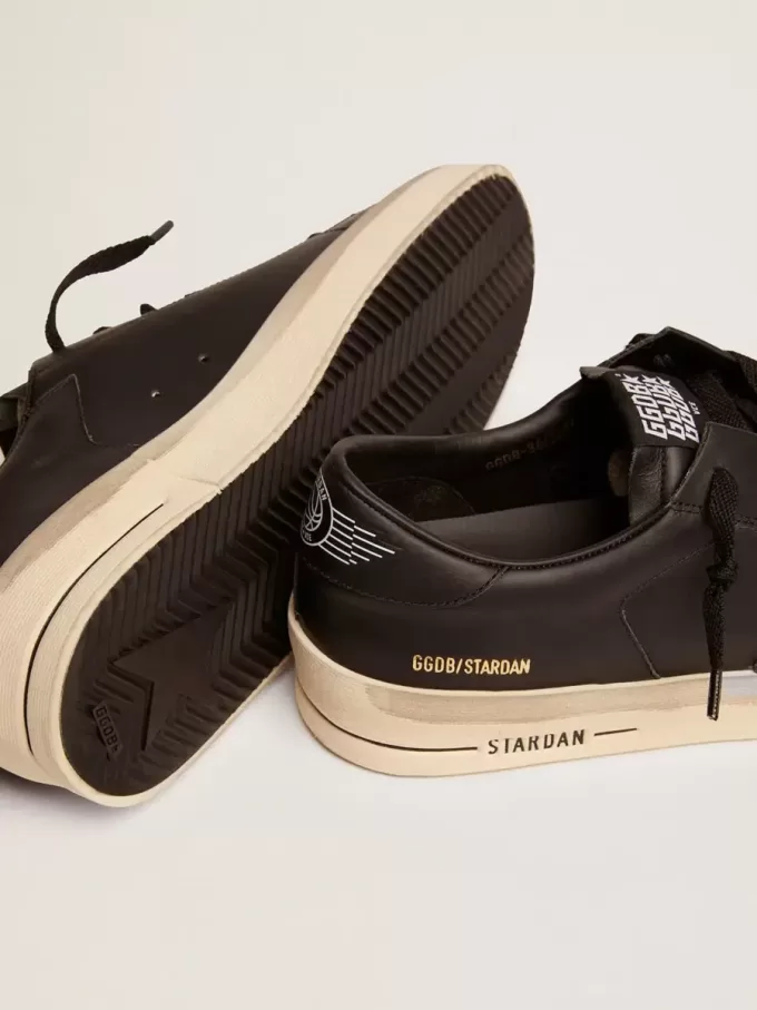 Herren-Sneaker Stardan komplett aus schwarzem Leder Herren-Sneaker Stardan komplett aus schwarzem Leder