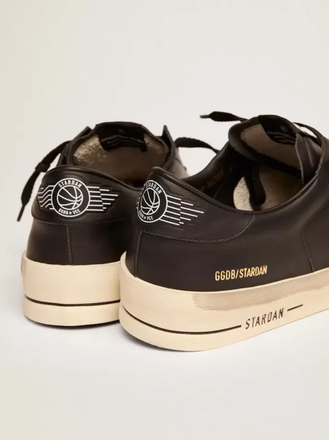 Herren-Sneaker Stardan komplett aus schwarzem Leder Herren-Sneaker Stardan komplett aus schwarzem Leder