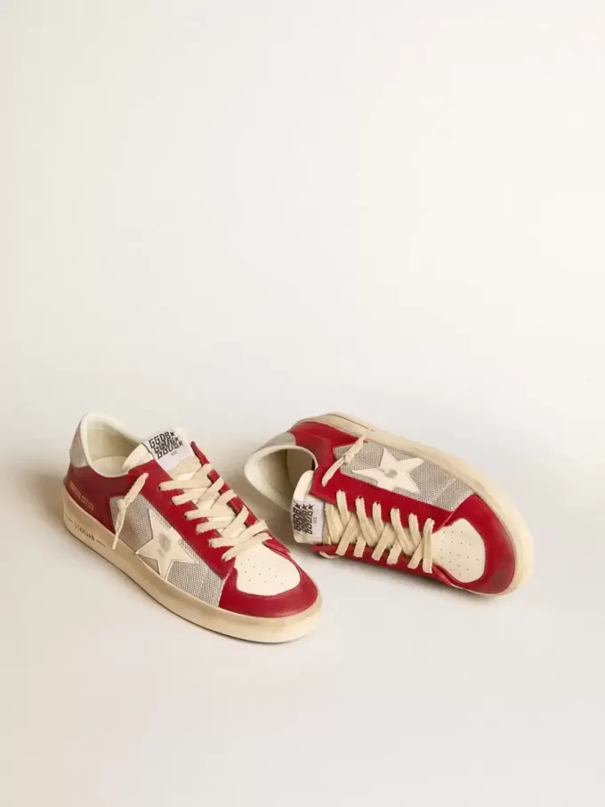 Herren-Sneaker Stardan LTD aus Mesh und Nubukleder mit Nappa-Stern und Lederlasche an der Ferse