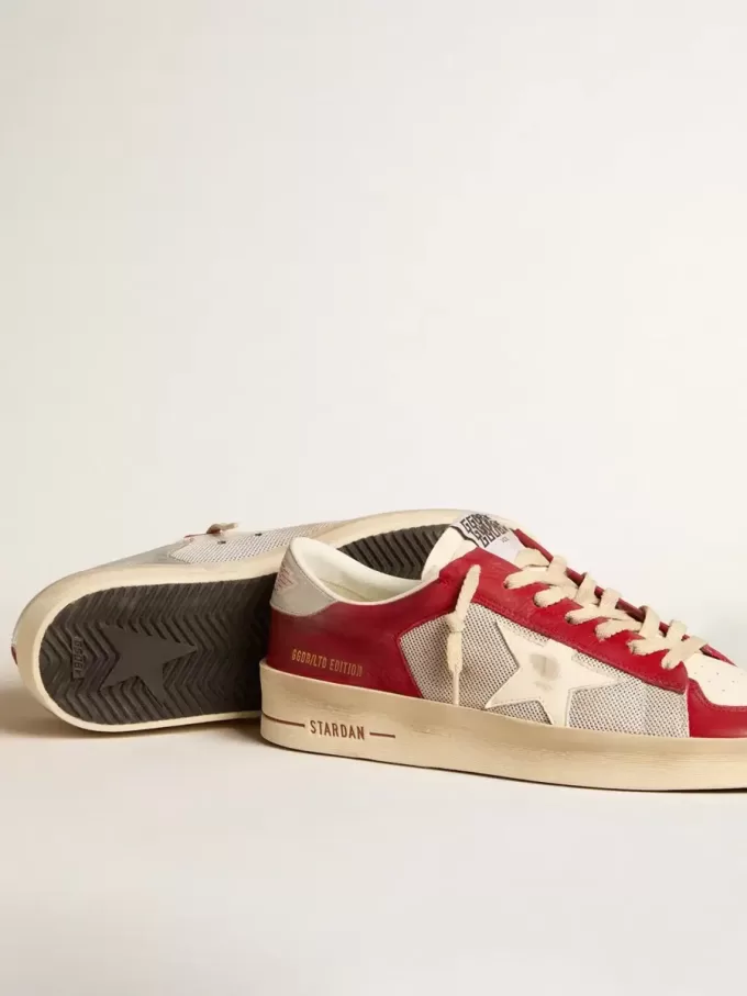 Herren-Sneaker Stardan LTD aus Mesh und Nubukleder mit Nappa-Stern und Lederlasche an der Ferse