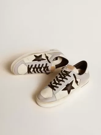 Herren-Sneaker Stardan LTD aus Nappa und Leder mit Stern aus Wildleder und Fersenlasche aus Leder
