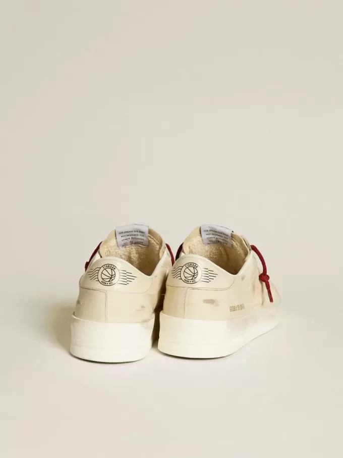 Herren-Sneaker Stardan LTD aus Wildleder mit Stern und Fersenlasche aus weißem Lackleder